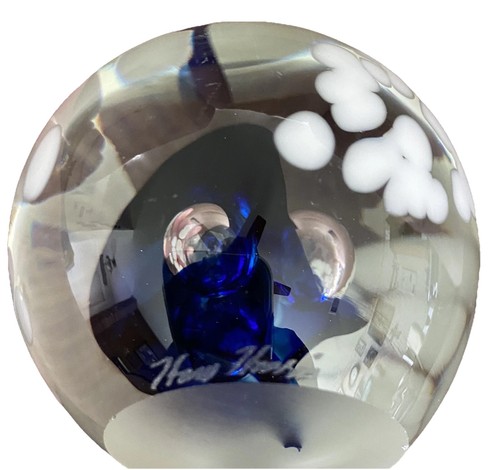 Art glass paperweight - art,